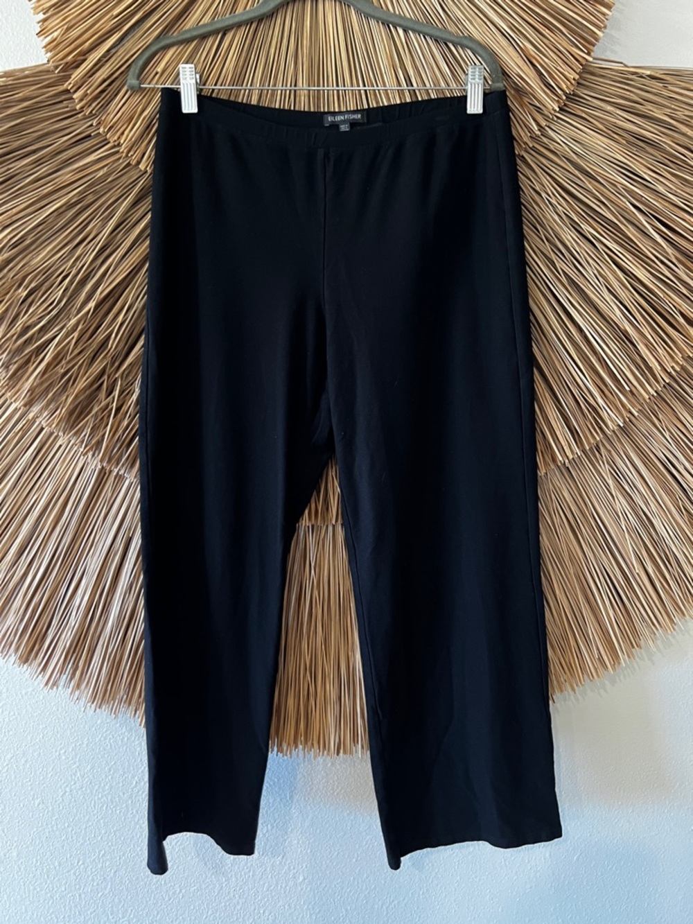 Eileen Fisher Black Stretchy Cropped Pants S